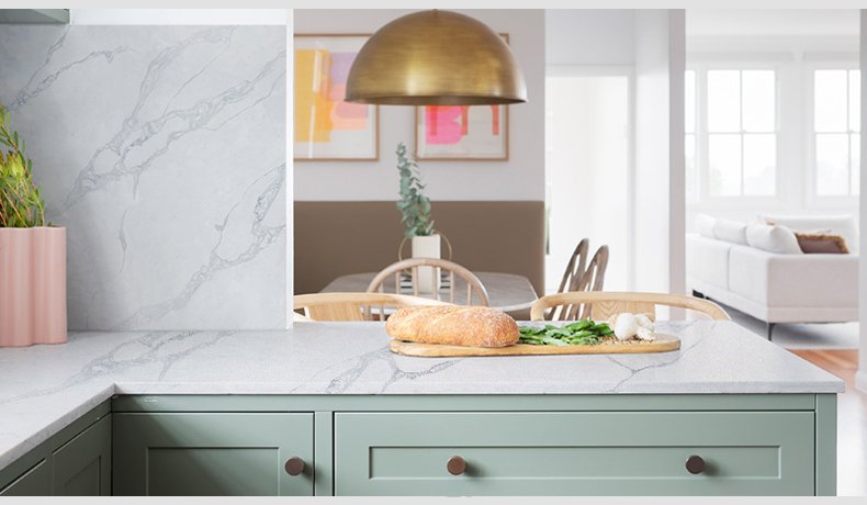 5012 Mvjay Cloudburst Airy Calacatta White Quartz Stone