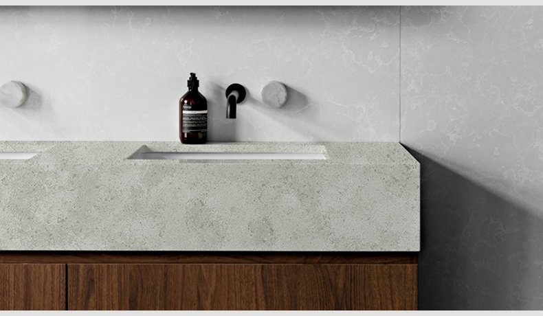 6001 Cement White Concrete Quartz Countertop Wholesale 