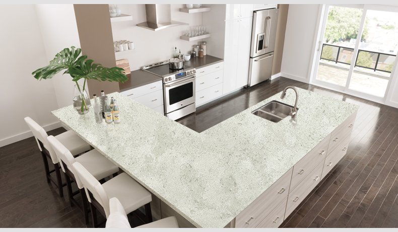 6001 Cement White Concrete Quartz Countertop Wholesale 