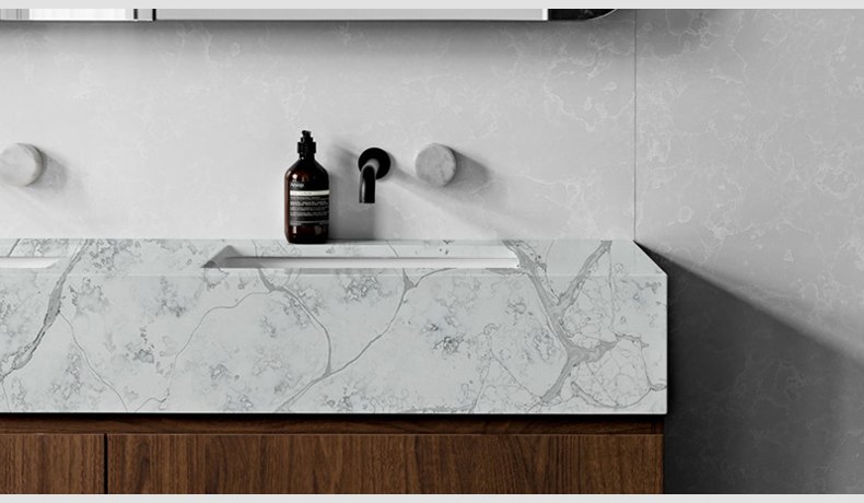 6018 Venato White New Style Concrete Quartz Factory Direct Sales