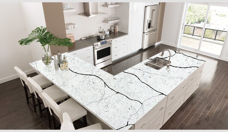 6077 Lavory Brown Dry Concrete Quartz Silestone