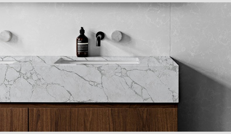 6016 Gucci  White Concrete Quartz Countertops Suppliers 