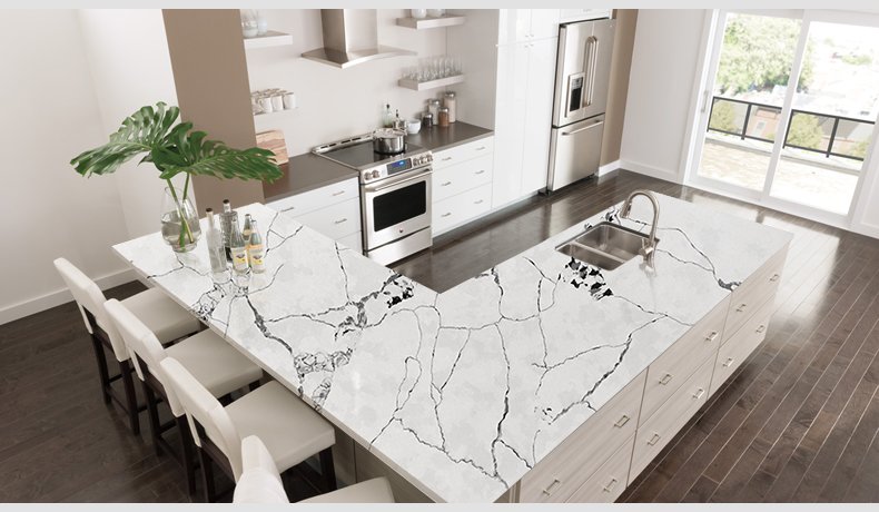 6017 Forest Sleek Concrete Quartz Stone Factory Direct Sales